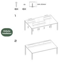 Kabelgoot brasq verstelbaar 75-150cm ct100 wit - thumbnail