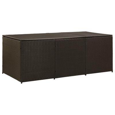 Tuinbox 180x90x70 cm poly rattan bruin