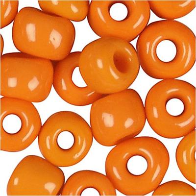Creativ Company Rocailles, d 3 mm, afm 8/0, gatgrootte 0,6-1,0 mm, oranje, 25 gr/ 1 doos