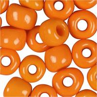 Creativ Company Rocailles, d 3 mm, afm 8/0, gatgrootte 0,6-1,0 mm, oranje, 25 gr/ 1 doos - thumbnail