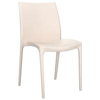 Tuinstoelen 2 st 50x46x80 cm polypropeen crèmekleurig - thumbnail