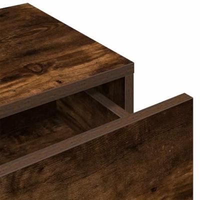 Wandschap met lades 100x36x19cm bewerkt hout gerookt eikenkleur Wandschap met lades 100x36x19cm bewerkt hout gerookt eikenkleur
