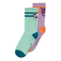 Pokemon Socks 2-Pack Heads Grey 35-38 - thumbnail