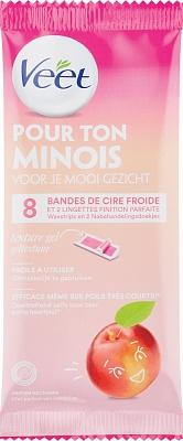 Veet Gezicht koude wasstrips nectarine (8 st)