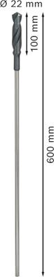 Bosch Accessories 2608597174 Bekistingsboor 22 mm Gezamenlijke lengte 600 mm Cilinderschacht 1 stuk(s) Bosch Accessories 2608597174 Bekistingsboor 22 mm Gezamenlijke lengte 600 mm Cilinderschacht 1 stuk(s)