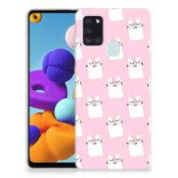 Samsung Galaxy A21s TPU Hoesje Sleeping Cats - thumbnail