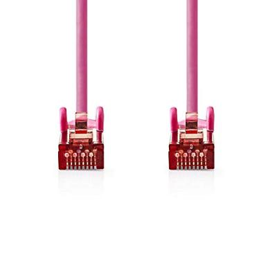 CAT6 S/FTP-Netwerkkabel | RJ45 Male - RJ45 Male | 15 m | Roze