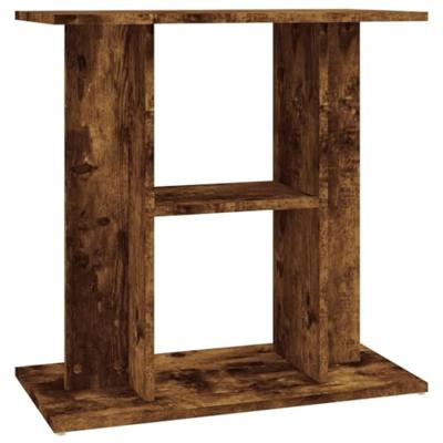 Aquariumstandaard 60x30x60 cm bewerkt hout gerookt eikenkleurig - thumbnail