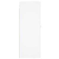 Hangkasten 2 st bewerkt hout wit - thumbnail