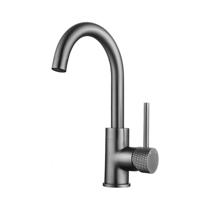 Wastafelkraan Wiesbaden Ribbd Opbouw Met Draaibare Uitloop Gunmetal - thumbnail