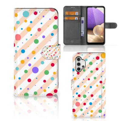 Samsung Galaxy A32 4G | Telefoon Hoesje | Dots | Portemonnee hoesje