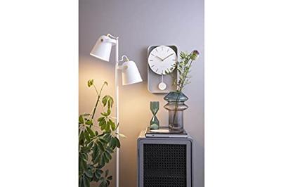 Karlsson wandklok Pendulum Charm met slinger 32,5 cm staal wit Karlsson wandklok Pendulum Charm met slinger 32,5 cm staal wit