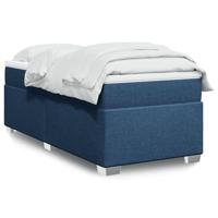 Boxspring met matras stof blauw 100x200 cm - thumbnail