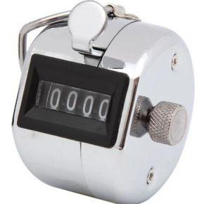 Personenteller perel met cijfers 0 tot 9999 zilver