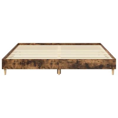 Bedframe zonder matras hout gerookt eikenkleurig 180x200 cm