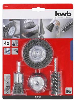 kwb 597530 Draadborstelset voor boormachines 4 stuk(s)