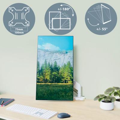 Leitz Ergo ruimtebesparende monitorarm, enkel, lichtgrijs Leitz Ergo ruimtebesparende monitorarm, enkel, lichtgrijs