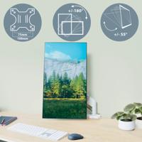 Leitz Ergo ruimtebesparende monitorarm, enkel, lichtgrijs - thumbnail