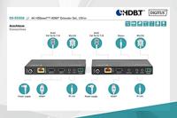 Digitus DS-55508 HDMI / RJ45 Adapter [1x HDMI-bus - 2x HDMI-bus] Zwart 4K UHD - thumbnail