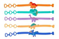 LG-Imports armband dinosaurus kleur, set van 12st. - thumbnail