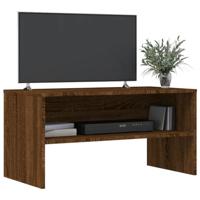 Tv-meubel 80x40x40 cm bewerkt hout bruineikenkleurig - thumbnail