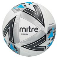 Mitre voetbal Ultimatch polyurethaan wit/zilver/blauw - thumbnail