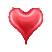 Folieballon Hart Rood Satijn (75x64,5cm) - thumbnail