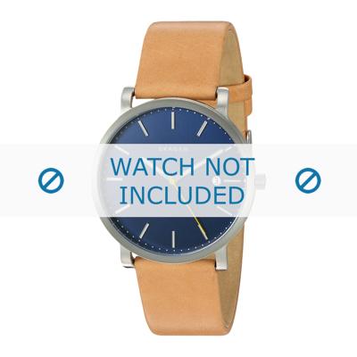 Horlogeband Skagen SKW6279 Leder Cognac 20mm