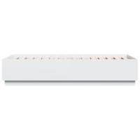 Bedframe met LED-verlichting bewerkt hout wit 90x200 cm - thumbnail