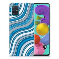 Samsung Galaxy A51 TPU bumper Waves Blue - thumbnail