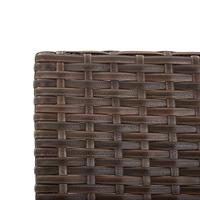 Tuinbank met kussens 176 cm poly rattan bruin - thumbnail