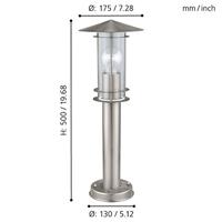 Eglo Staande tuinlampLisio 50cm RVS - 30187 - thumbnail