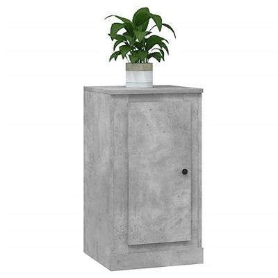 Dressoir 37,5x35,5x67,5 cm bewerkt hout betongrijs - thumbnail