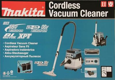 Makita DVC865LZX3 Accu Nat- en Droogstofzuiger 2x18V Basic Body