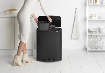 Brabantia Bo pedaalemmer (2x30L) met 2 kunststof binnenemmer