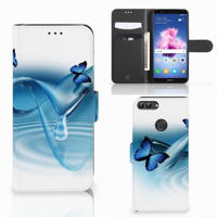 Huawei P Smart Telefoonhoesje met Pasjes Vlinders - thumbnail
