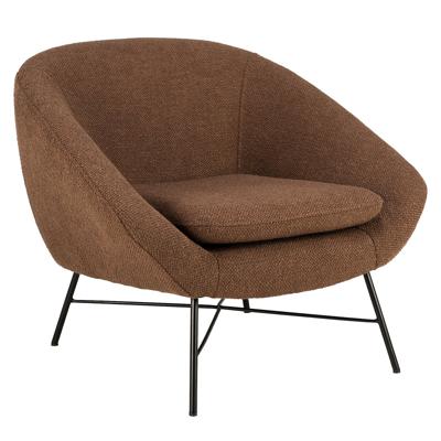 Ethnicraft Fauteuil 'Barrow' Structuurstof, kleur Koper Ethnicraft Fauteuil 'Barrow' Structuurstof, kleur Koper