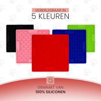 Eat Slow Live Longer Lick Mat Bones Red - thumbnail