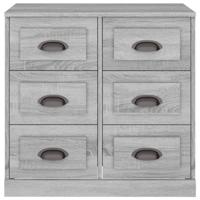 Dressoir 70x35,5x67,5 cm bewerkt hout grijs sonoma eikenkleurig - thumbnail