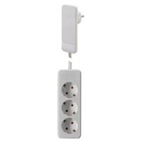BACHMANN SmartPlug platte connector, met 3x geaarde stekkerdoos, wit, 1,6 m - thumbnail