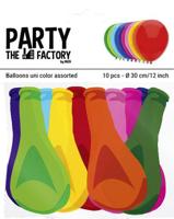 Ballon haza uni 30cm 10 stuks assorti - thumbnail