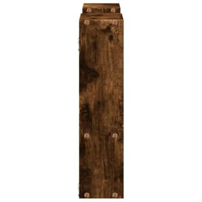 Wandschap 99x15x60 cm bewerkt hout gerookt eikenkleurig Wandschap 99x15x60 cm bewerkt hout gerookt eikenkleurig