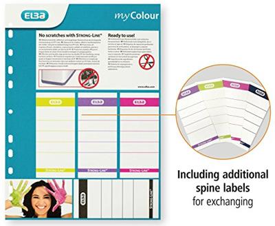 OXFORD MyColour ordner, formaat A4, uit karton, rug van 8 cm, zwart-wit