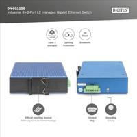 Digitus DN-651156 Industrial Ethernet Switch 8 + 2 poorten 10 / 100 / 1000 MBit/s - thumbnail