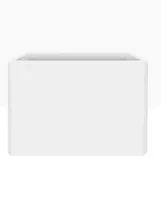 Elho Soft Brick 80x59x30cm rechthoekige plantenbak wit - thumbnail