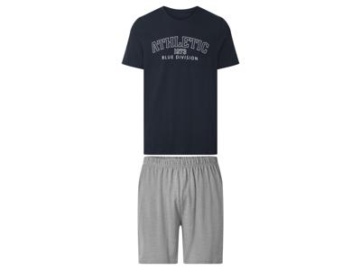 esmara Men Korte heren pyjama (Donkerblauw/grijs, XL)
