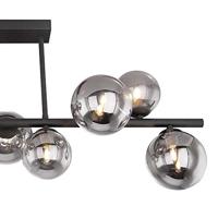 Globo Zwarte plafondlamp met smoke glasRiha - 56133-9D - thumbnail