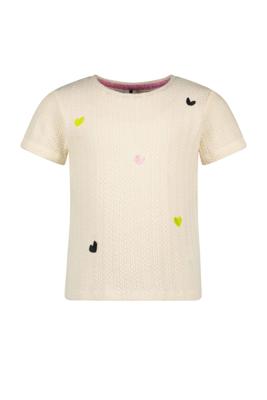 B.Nosy zomer top meisjes - katoen wit - gebreid, embroiderie
