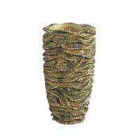 PTMD bloempot waves bruin hoog m 32 cm | 4 stuks - thumbnail