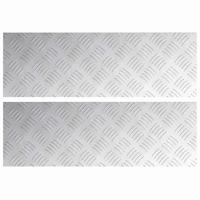 VidaXL Trap tread rechthoekig 2 pcs zilver 60 x 20 cm aluminium - thumbnail